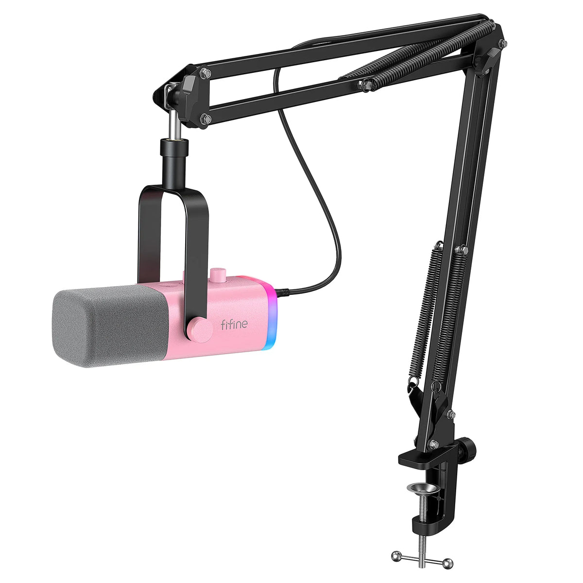 Kit Microphone FIFINE AM8T USB/XLR RGB Bras Articulé Gaming – CLEVI Paris