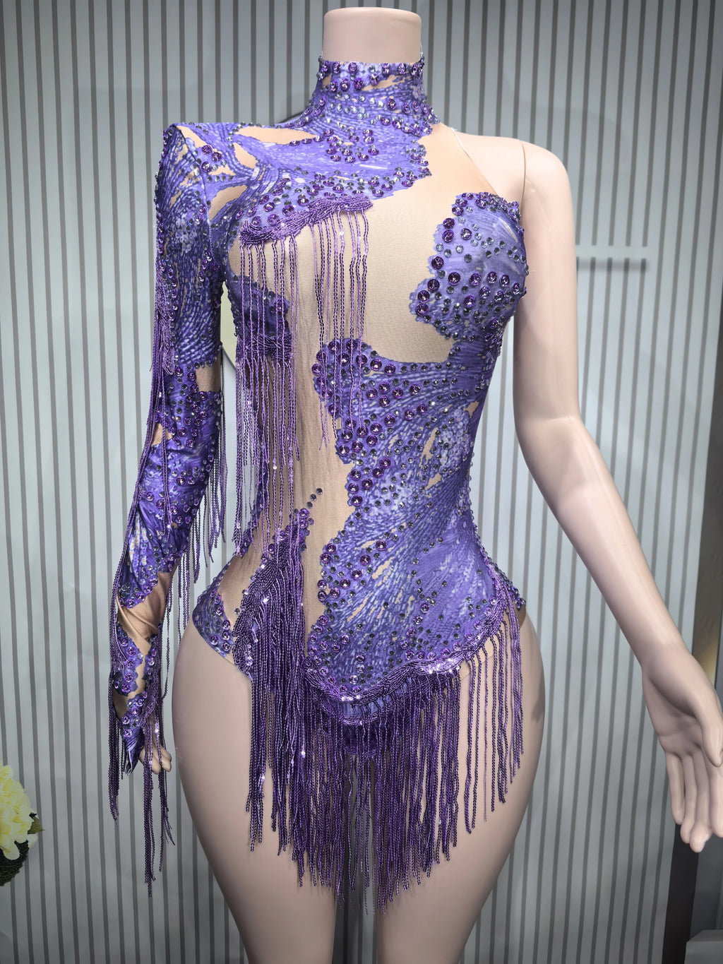 Body Sequins Franges Élastique Danse Scène Nightclub – CLEVI Paris