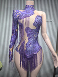 Body Sequins Franges Élastique Danse Scène Nightclub – CLEVI Paris
