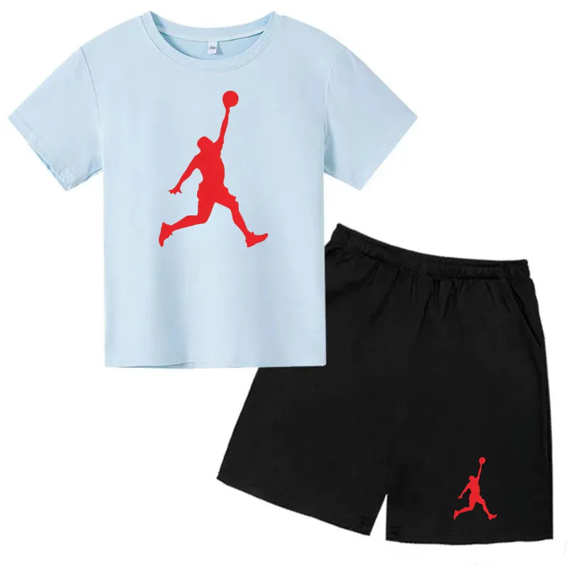 Ensemble enfant imprimé T-shirt et short – CLEVI Paris