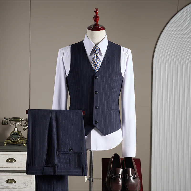 Costume 3 pièces rayé homme – CLEVI Paris