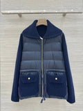 Veste femme en maille et duvet zippée – CLEVI Paris