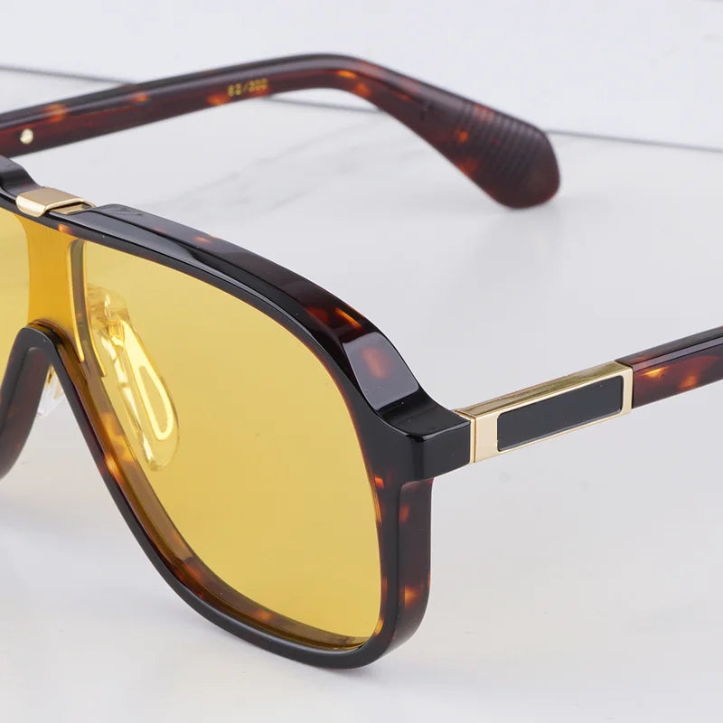 Lunettes de Soleil Aviateur Acétate Luxe UV400 Qualité Supérieure Homme – CLEVI Paris