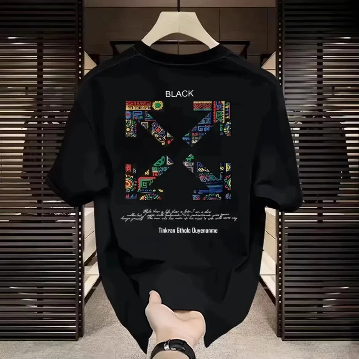 T-Shirt Unisexe Motif Floral 100% Coton Loose Fit Manches Courtes Streetwear S à XXXL 2 Coloris – CLEVI Paris