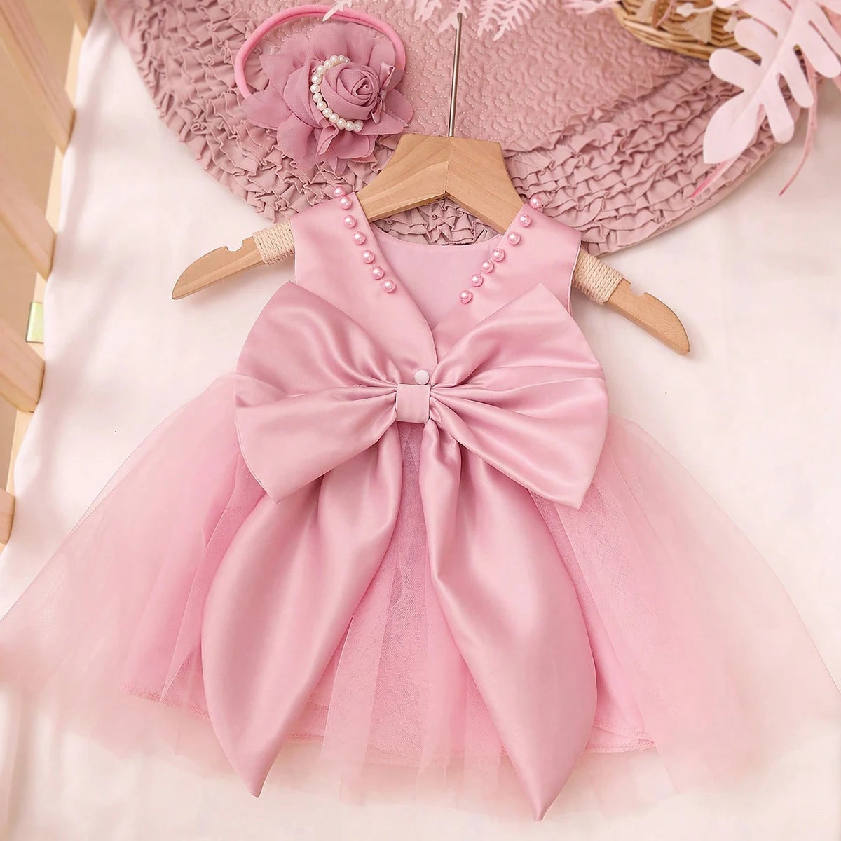Tenue photo bébé fille robe et bandeau – CLEVI Paris