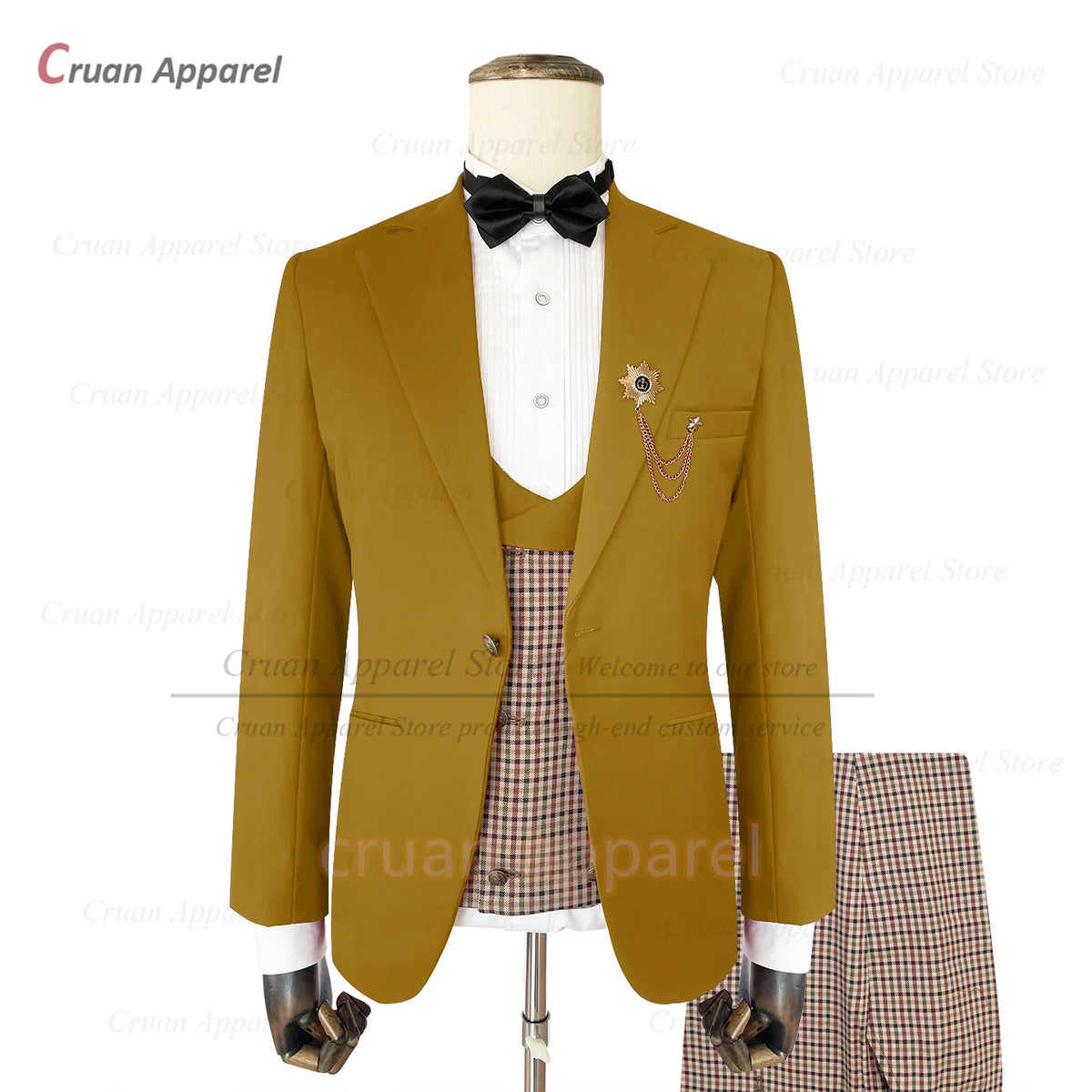 Costume homme 3 pièces à carreaux – CLEVI Paris