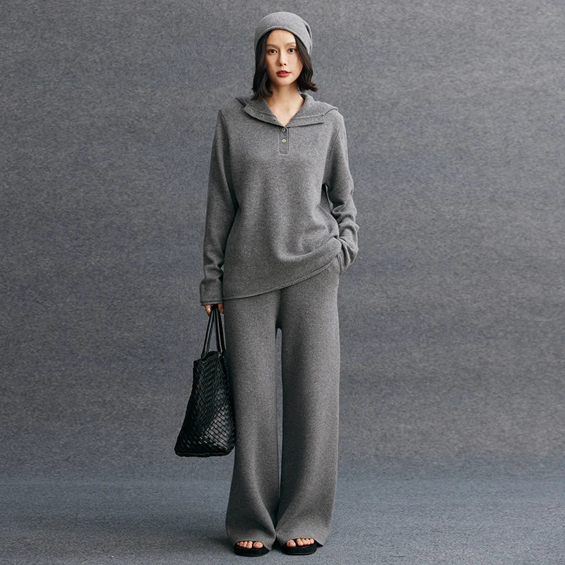 Pull à capuche ou pantalon cachemire femme – CLEVI Paris