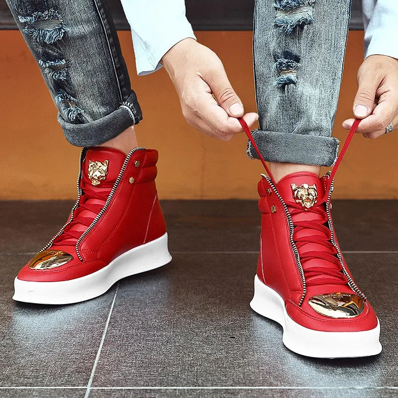 Sneakers Montantes Homme Style Skate Plateforme – CLEVI Paris
