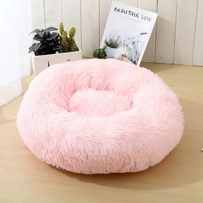 Panier rond en peluche pour chien et chat – CLEVI Paris
