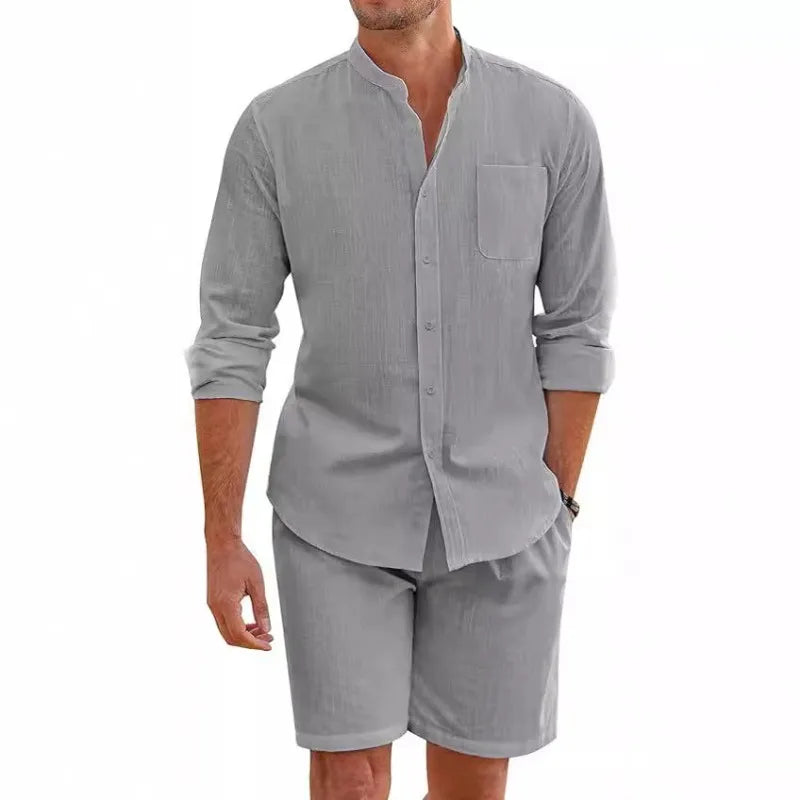 Ensemble homme chemise et short en coton – CLEVI Paris