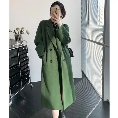 Manteau femme laine et cachemire croisé – CLEVI Paris