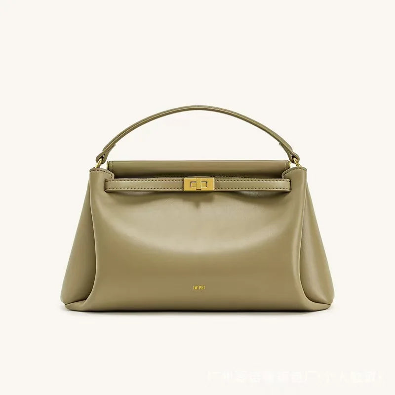 Sac à Bandoulière Femme Cuir Véritable Fermeture Clip 5 Coloris – CLEVI Paris
