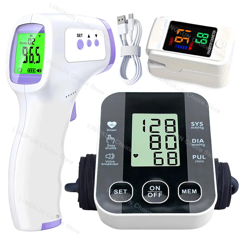 Tensiomètre Bras Automatique & Oxymètre Certifié CE Mémoire – CLEVI Paris