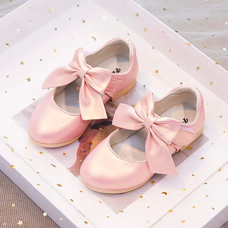 Chaussures plates fille à grand nœud – CLEVI Paris