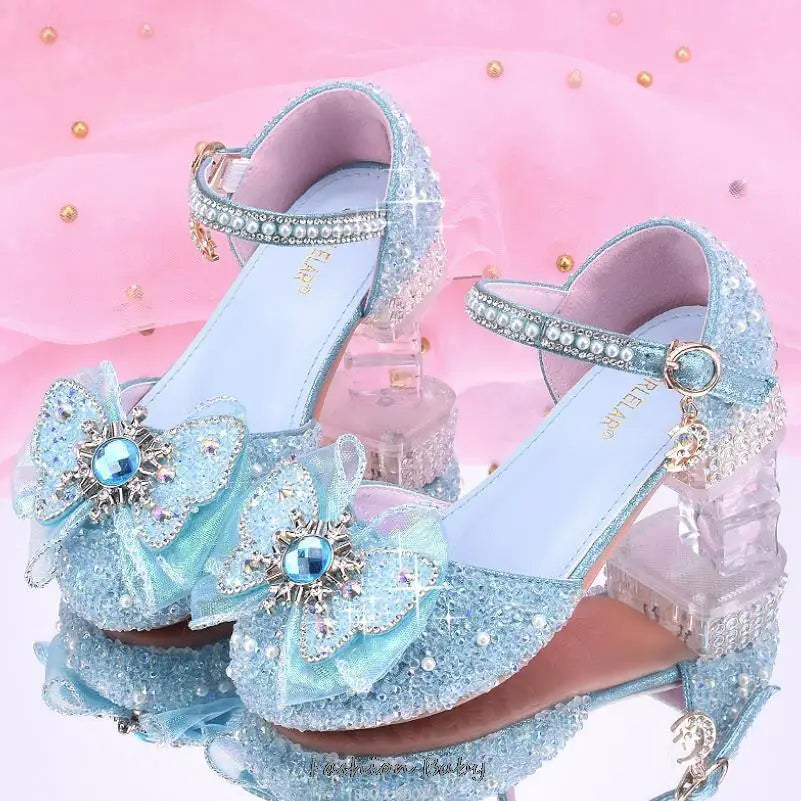 Sandales de cérémonie enfant à strass – CLEVI Paris
