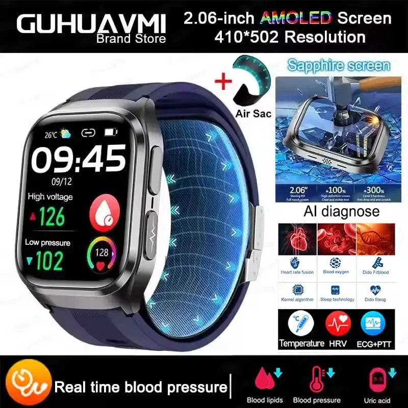 Montre GUHUAVMI AMOLED 2,06″ Bluetooth – CLEVI Paris