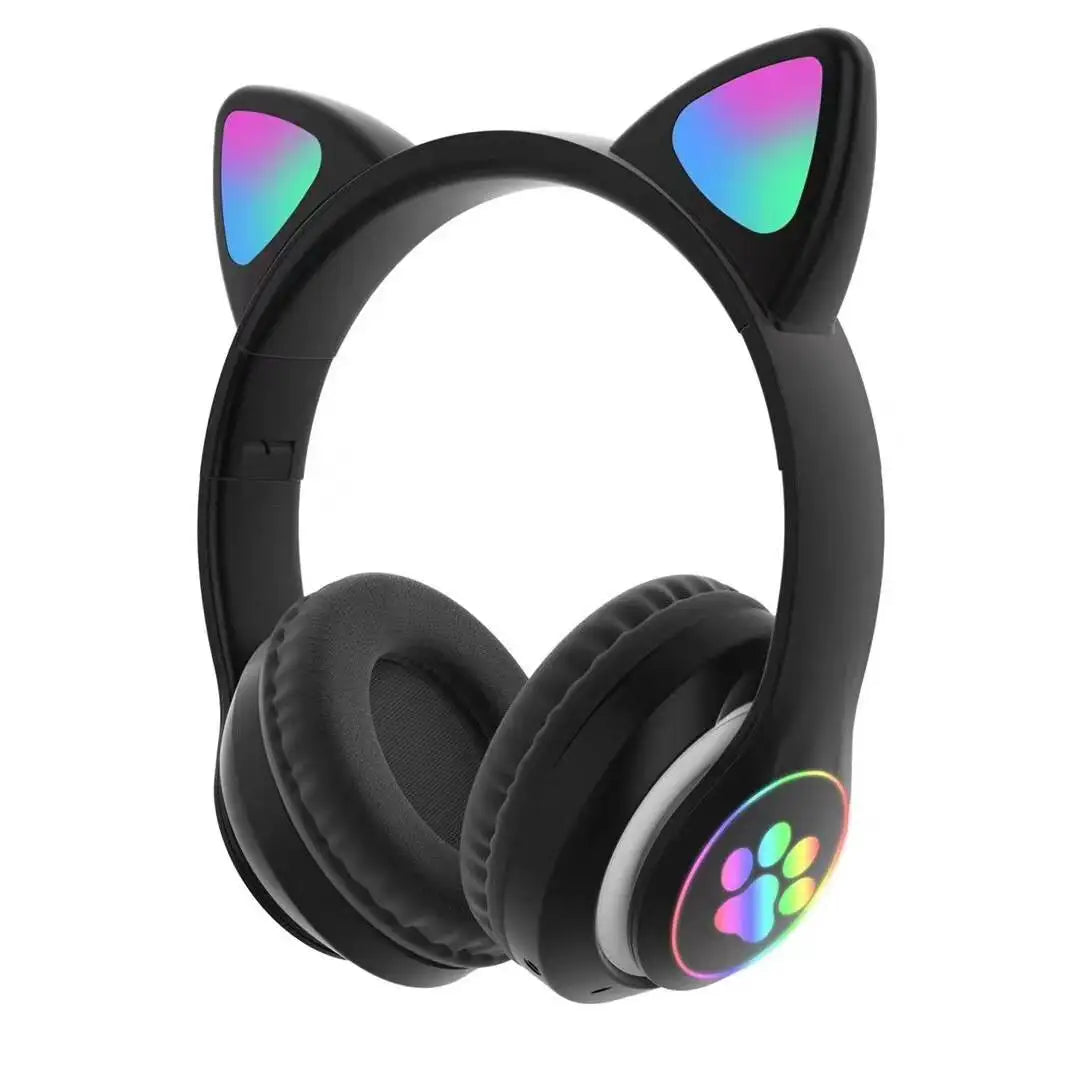 Casque Enfant Oreilles de Chat LED Bluetooth 5.0 – CLEVI Paris