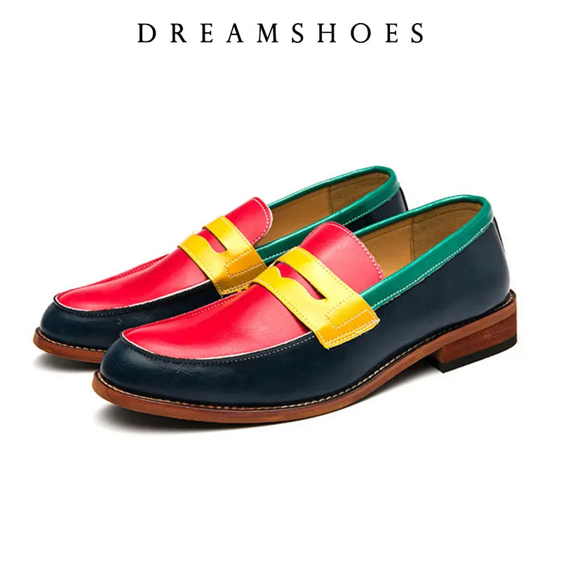 Mocassins Cuir Patchwork Homme Slip-on – CLEVI Paris