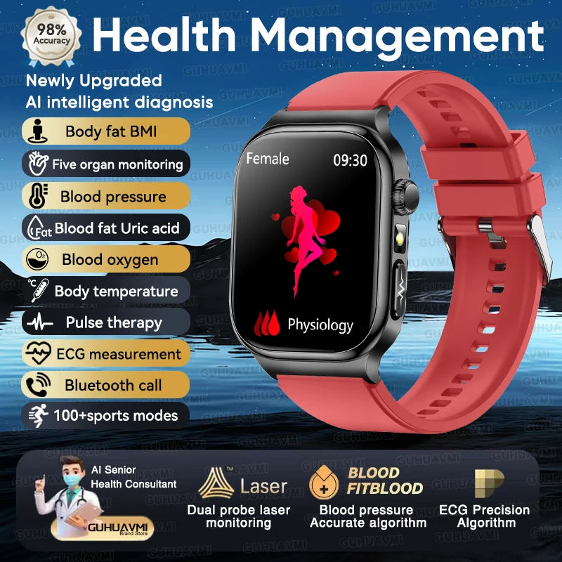 Montre connectée TK18 AMOLED 2,04 pouces – CLEVI Paris