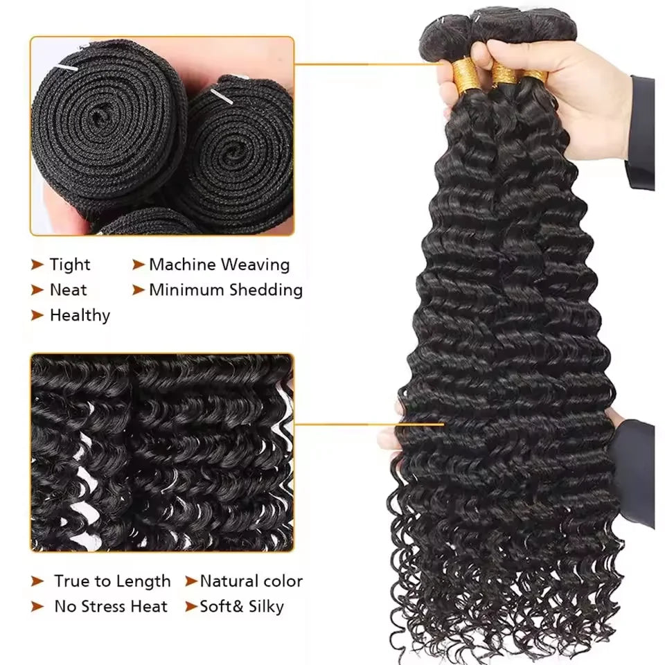 Bundles Deep Wave Remy Brésiliens Vierges – CLEVI Paris
