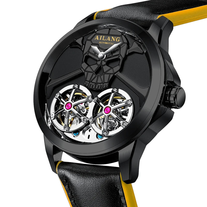 Montre automatique AILANG 8836 tête de mort – CLEVI Paris