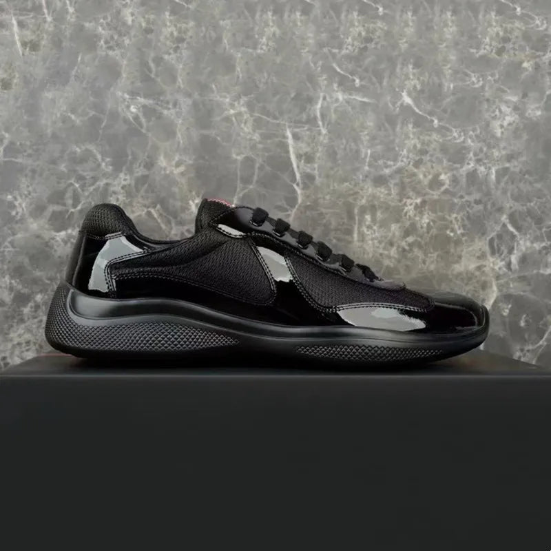 Sneakers Basses en Cuir et Maille Mixte – CLEVI Paris