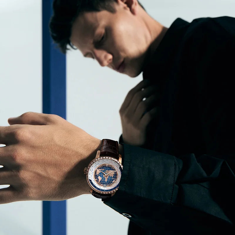 Montre Homme Automatique World Time Agelocer – CLEVI Paris