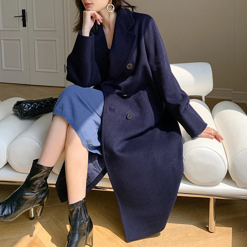 Manteau long femme laine et cachemire – CLEVI Paris