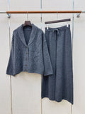 Ensemble cardigan torsadé et pantalon femme – CLEVI Paris