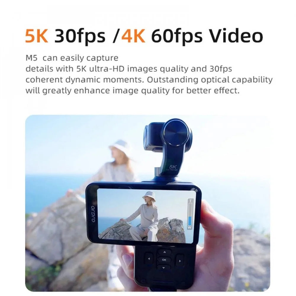 Caméra Action Pocket 4K Gimbal 3 Axes Vision Nocturne IR | Stabilisation & Vlog