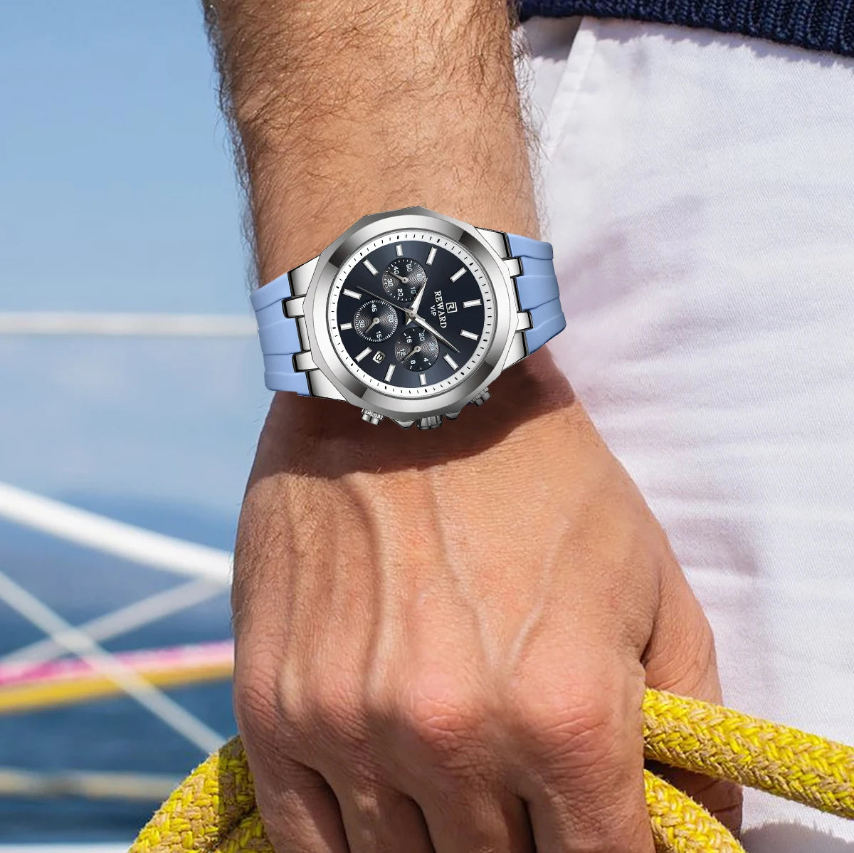 Montre Militaire Quartz Chronographe REWARD Homme – CLEVI Paris