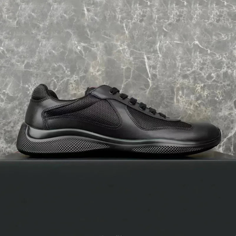 Sneakers Basses en Cuir et Maille Mixte – CLEVI Paris