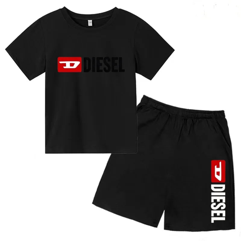 Ensemble enfant T-shirt à lettres et short – CLEVI Paris