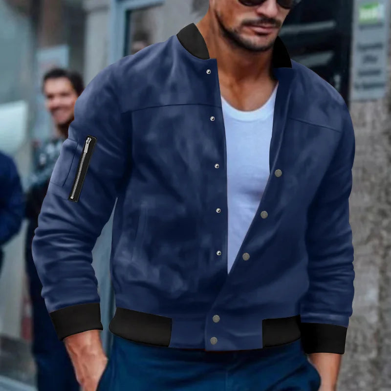 Veste homme boutonnée à col montant – CLEVI Paris
