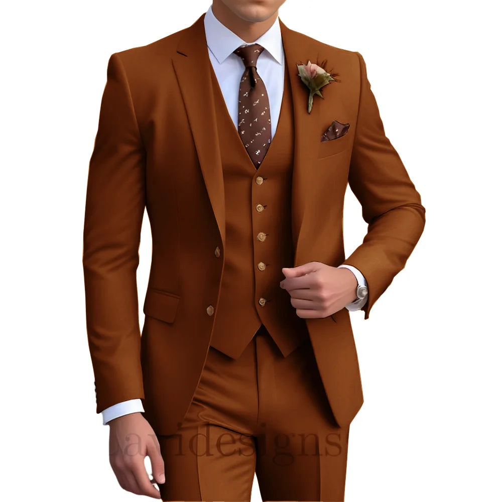 Costume homme 3 pièces, coupe droite plissée – CLEVI Paris