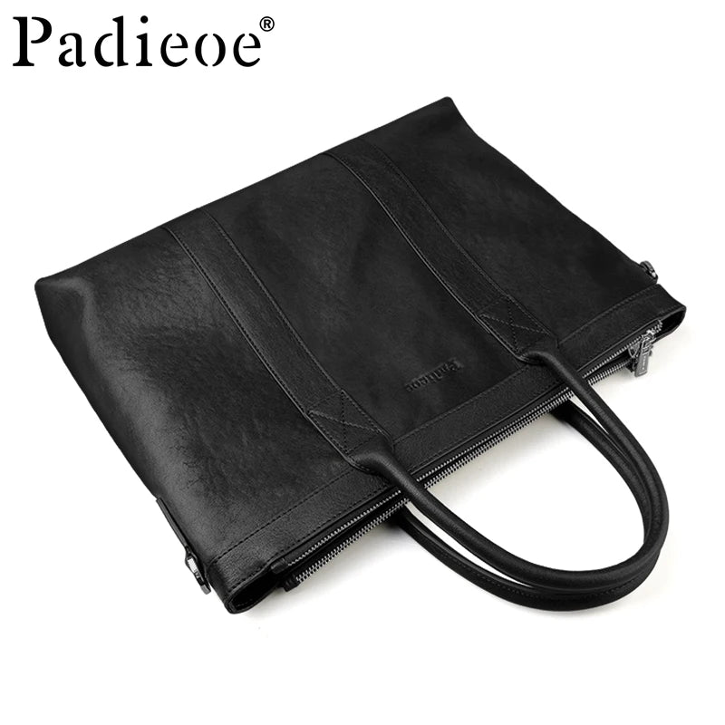 Sacoche Homme Cuir Vache Business Luxe Noir – CLEVI Paris