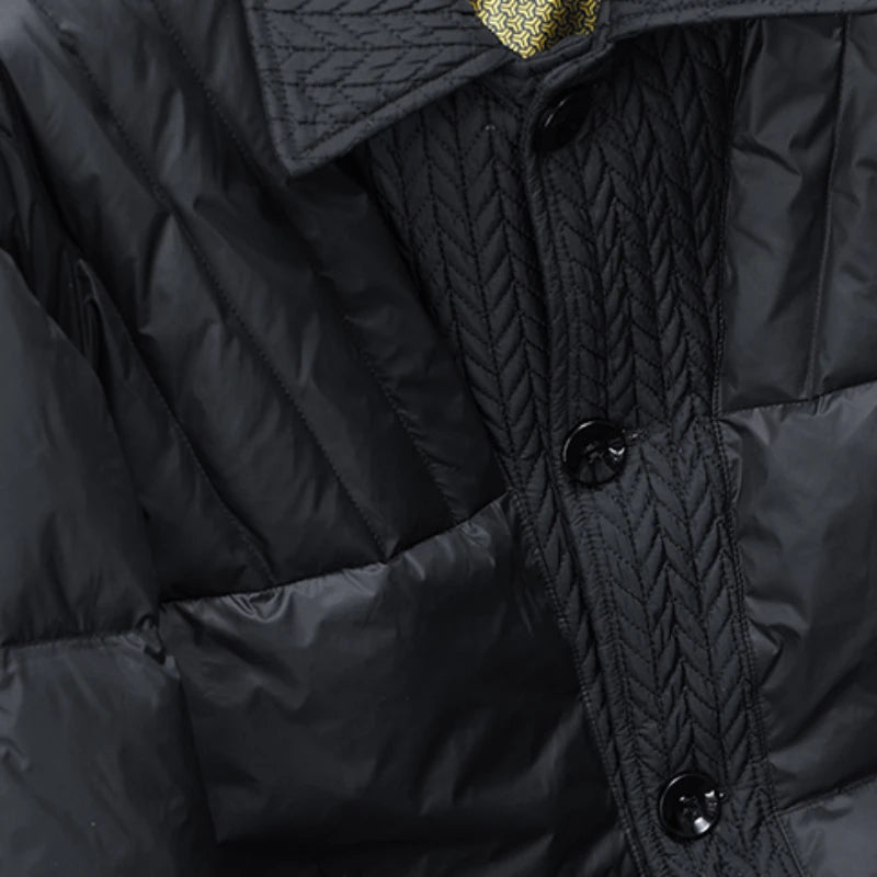 Manteau homme matelassé en duvet à boutons – CLEVI Paris