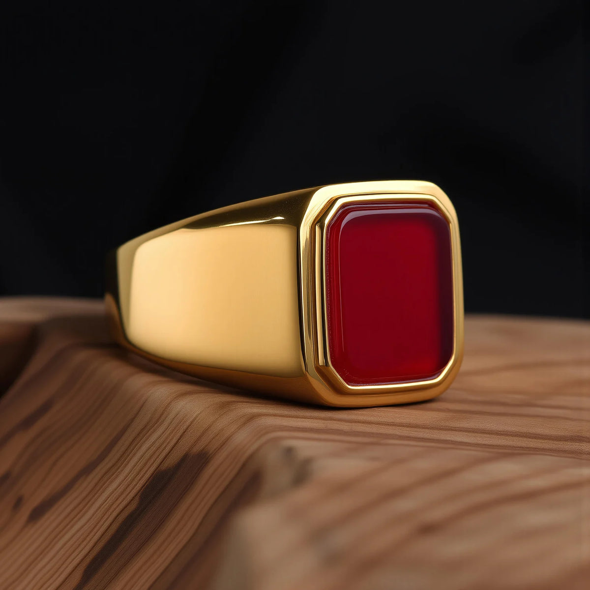 Bague Unisexe Acier Inoxydable Doré 18K – CLEVI Paris