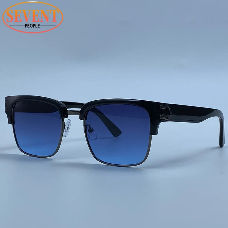 Lunettes de Soleil Carrées Photochromiques Dégradé UV400 Vintage Homme – CLEVI Paris