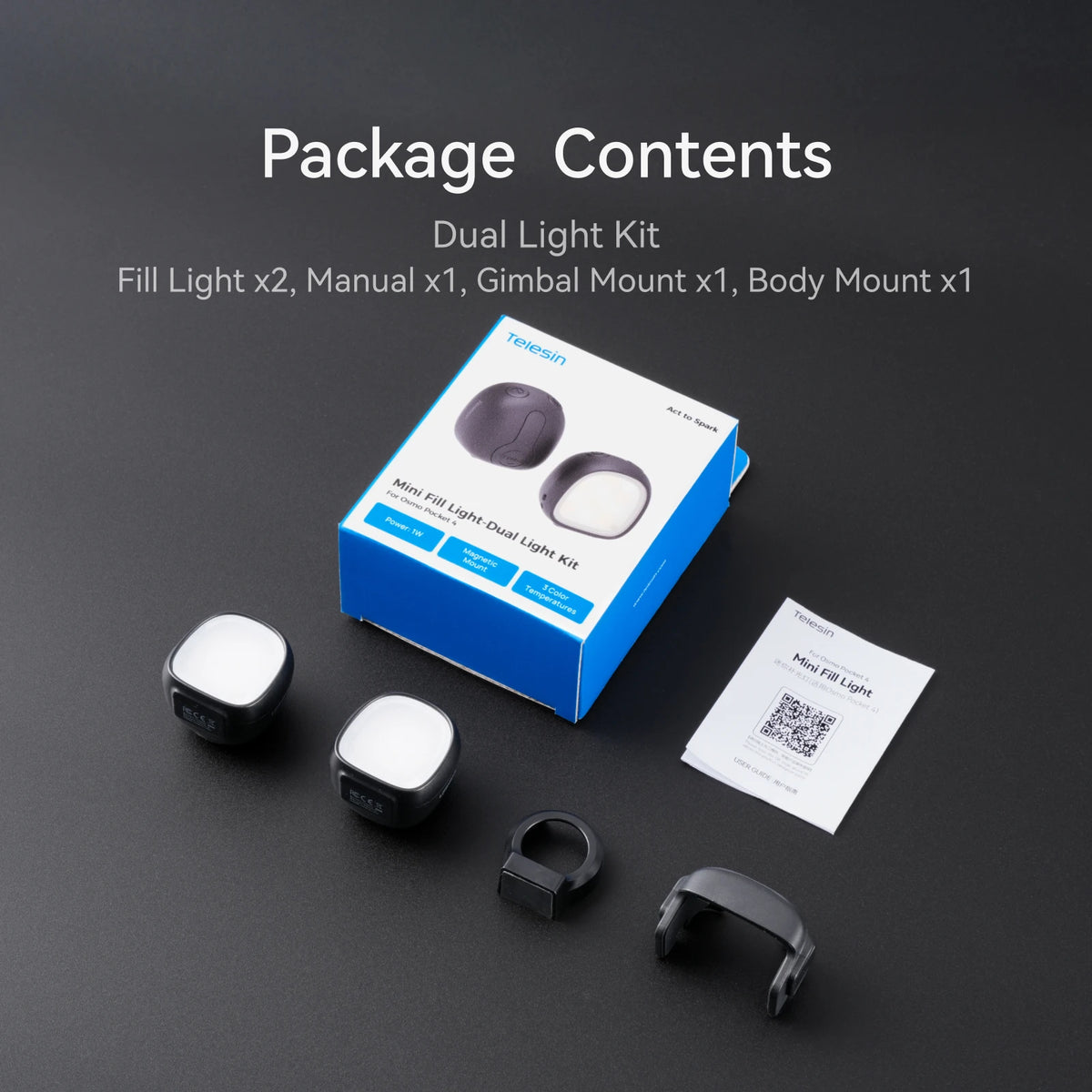 Lampe TELESIN pour Osmo Pocket 4/4P – CLEVI Paris