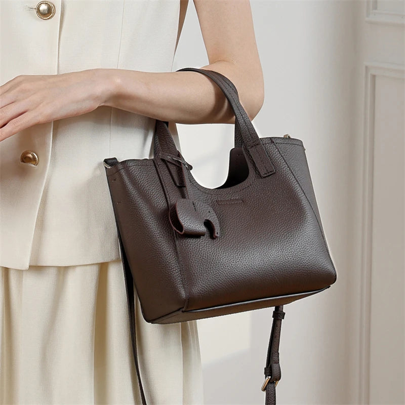 Sac Seau Femme Cuir Véritable Vintage Tote & Bandoulière – CLEVI Paris