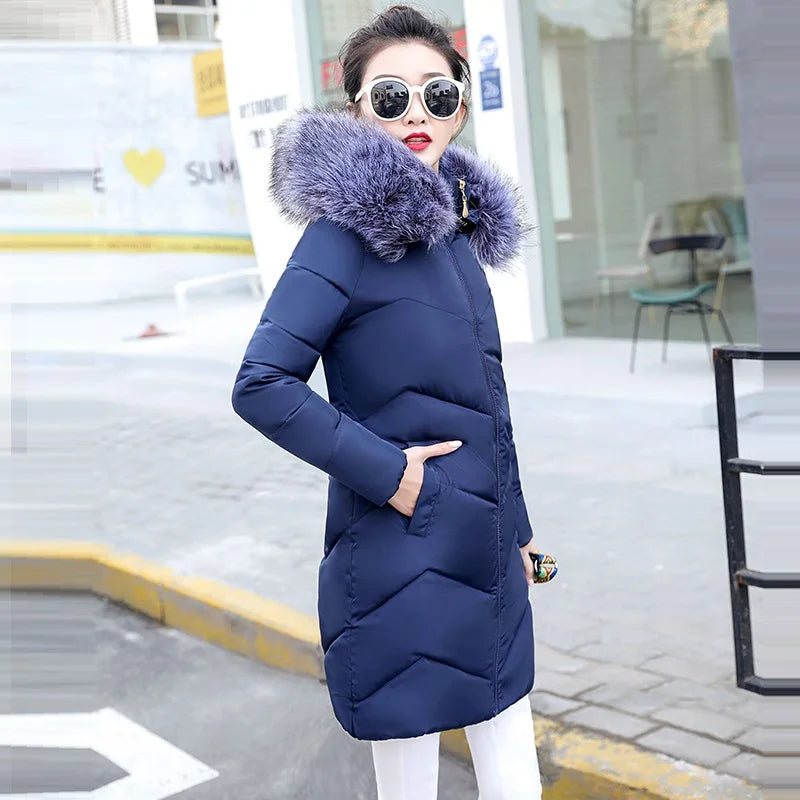 Parka Femme Fourrure Synthétique Capuche Grande Taille – CLEVI Paris