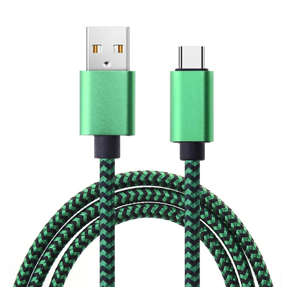 Câble USB-C Nylon Tressé 2,4A Charge Rapide 1m 2m 3m – CLEVI Paris
