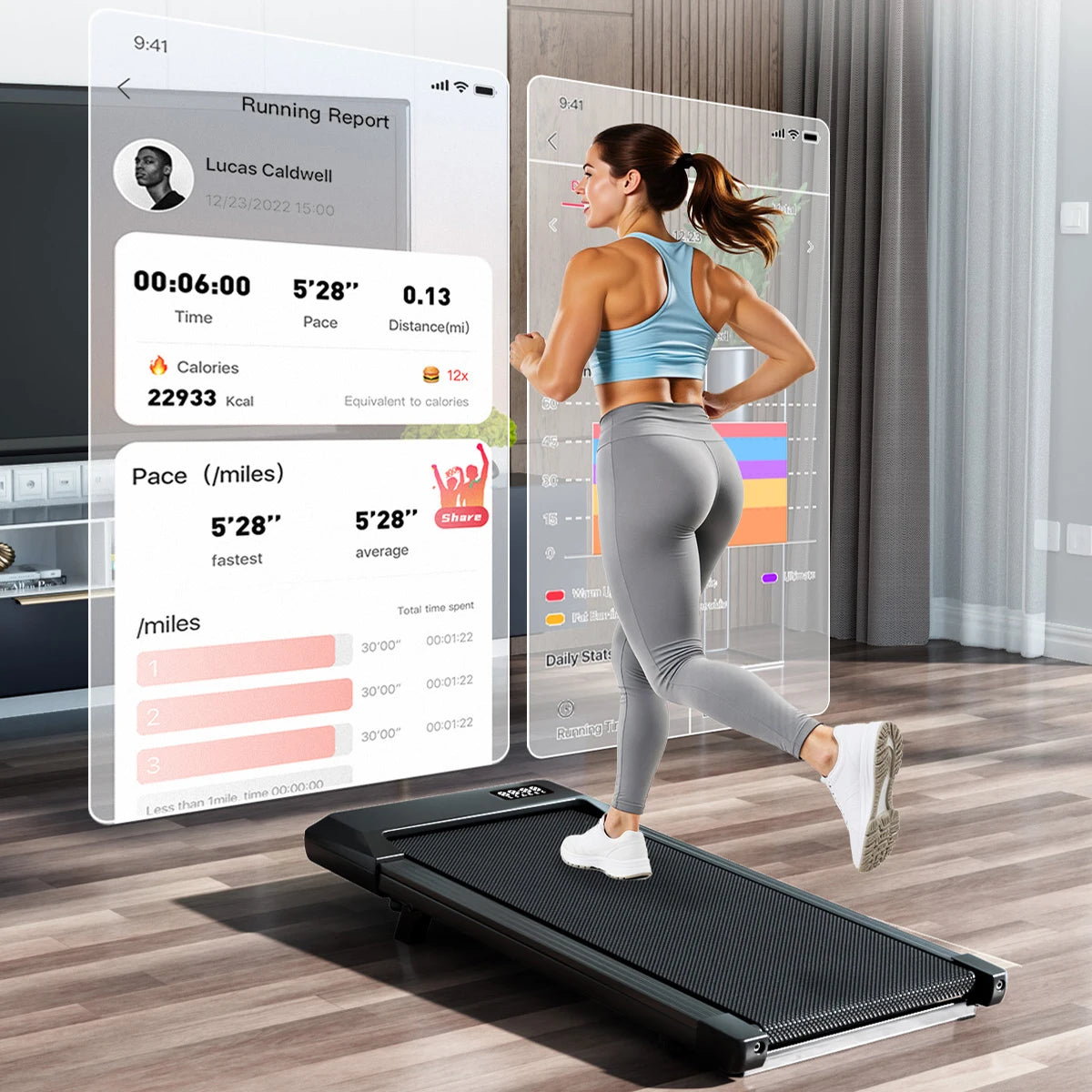 Tapis de marche Superun BA10-B avec écran LED – CLEVI Paris