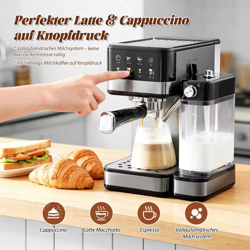 Machine expresso 20 bars avec lait auto – CLEVI Paris