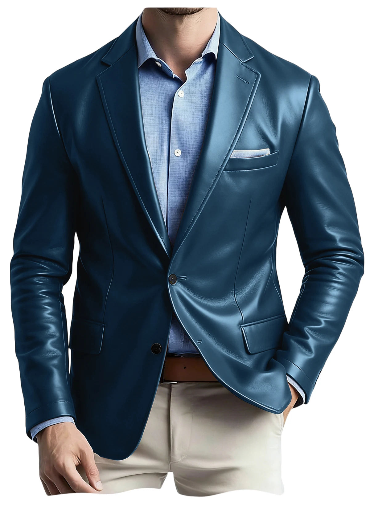 Blazer en similicuir pour homme – CLEVI Paris