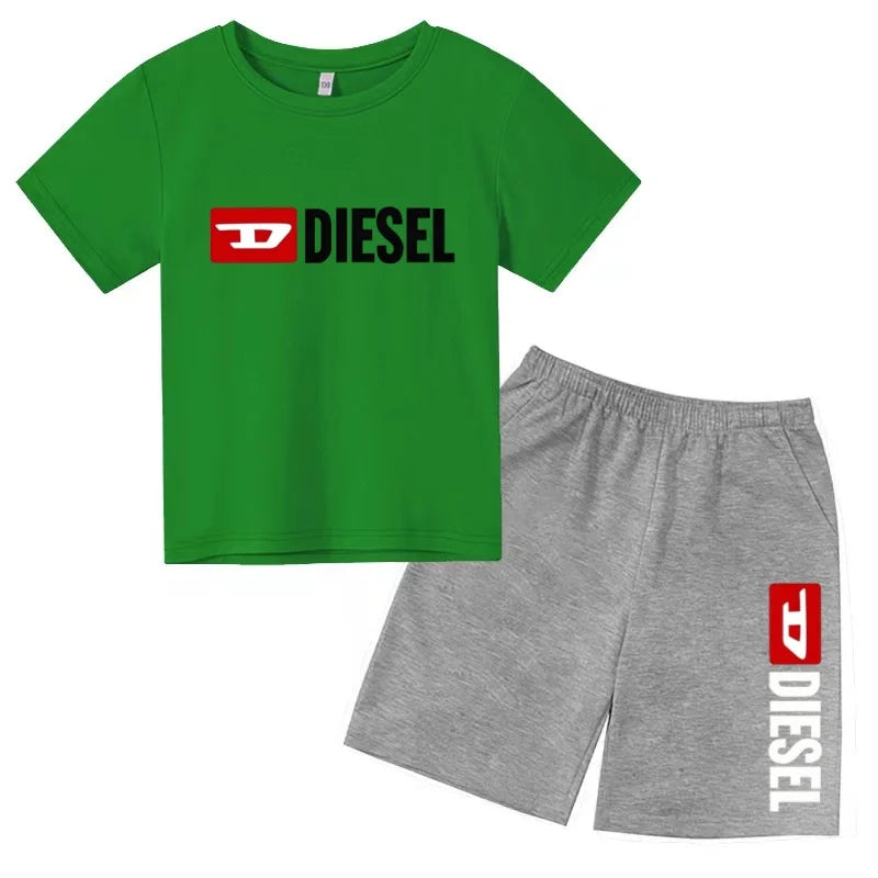 Ensemble enfant T-shirt à lettres et short – CLEVI Paris