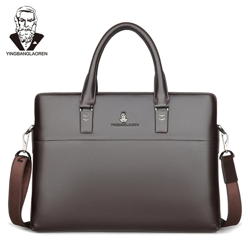 Sacoche Unisexe Cuir Véritable Business Luxe 38x4,5x29cm – CLEVI Paris