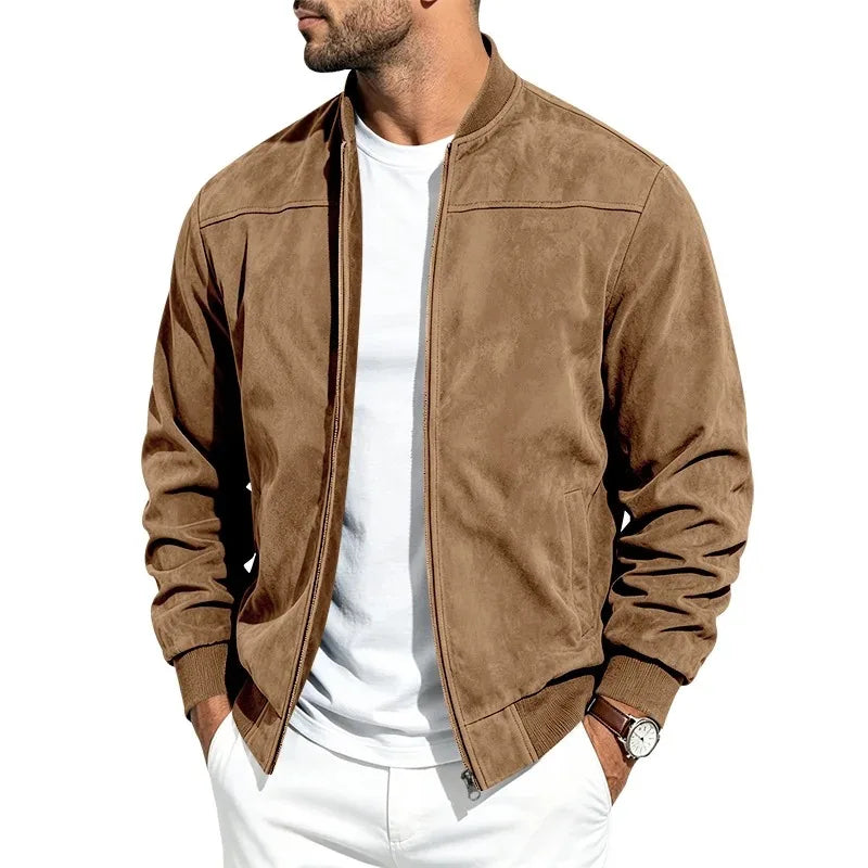 Blouson homme ample zippé à col rond – CLEVI Paris