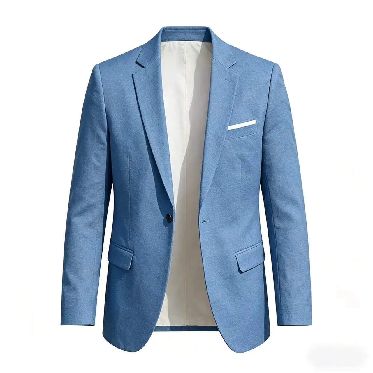 Blazer Homme Casual Lin Slim Fit Léger Un Bouton Mariage Plage – CLEVI Paris